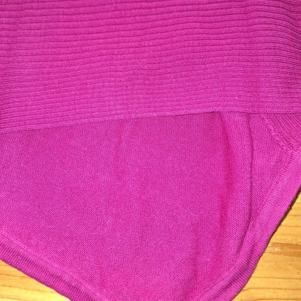 Fever Buttonless Fuchsia Long Sleeve Wrap Cardigan - Picture 5 of 9